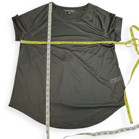 ATHLETA Women’s Black Semi Sheer Vapor Short Sleeve Tee Style #444777 Size Mediu - Picture 5 of 5